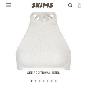 SKIMS COZY KNIT HALTER BRA TOP L/XL